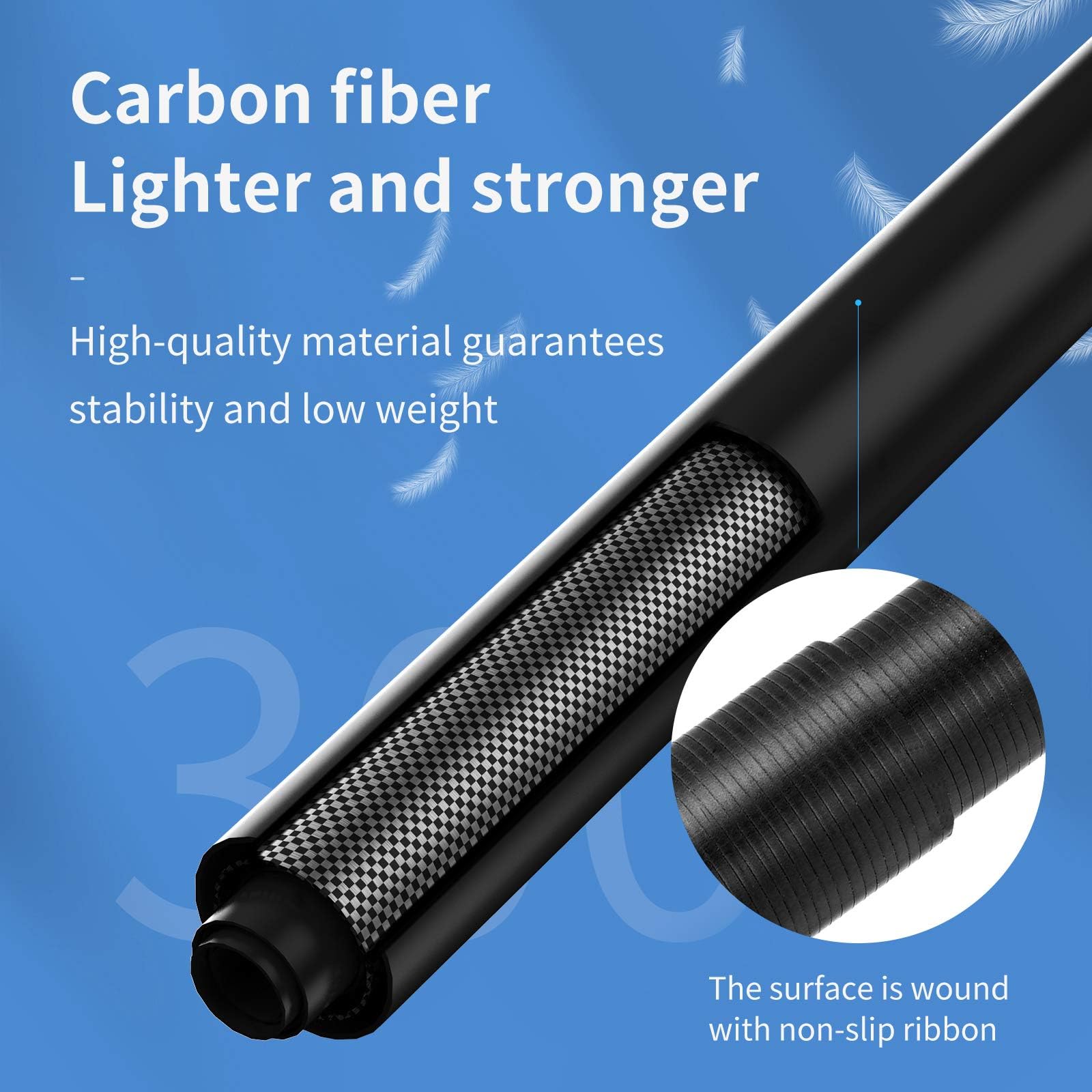 Long Selfie Stick Pole (106'), Extension Carbon Fiber Waterproof Dive Monopod For Gopro Max Go Pro 13 12 11 10 9 8 7,Insta360 X3 X4 Go 3 Ace Pro,Dji Action 4 5 Osmo Pocket 3 Bike Motorcycle Accessory